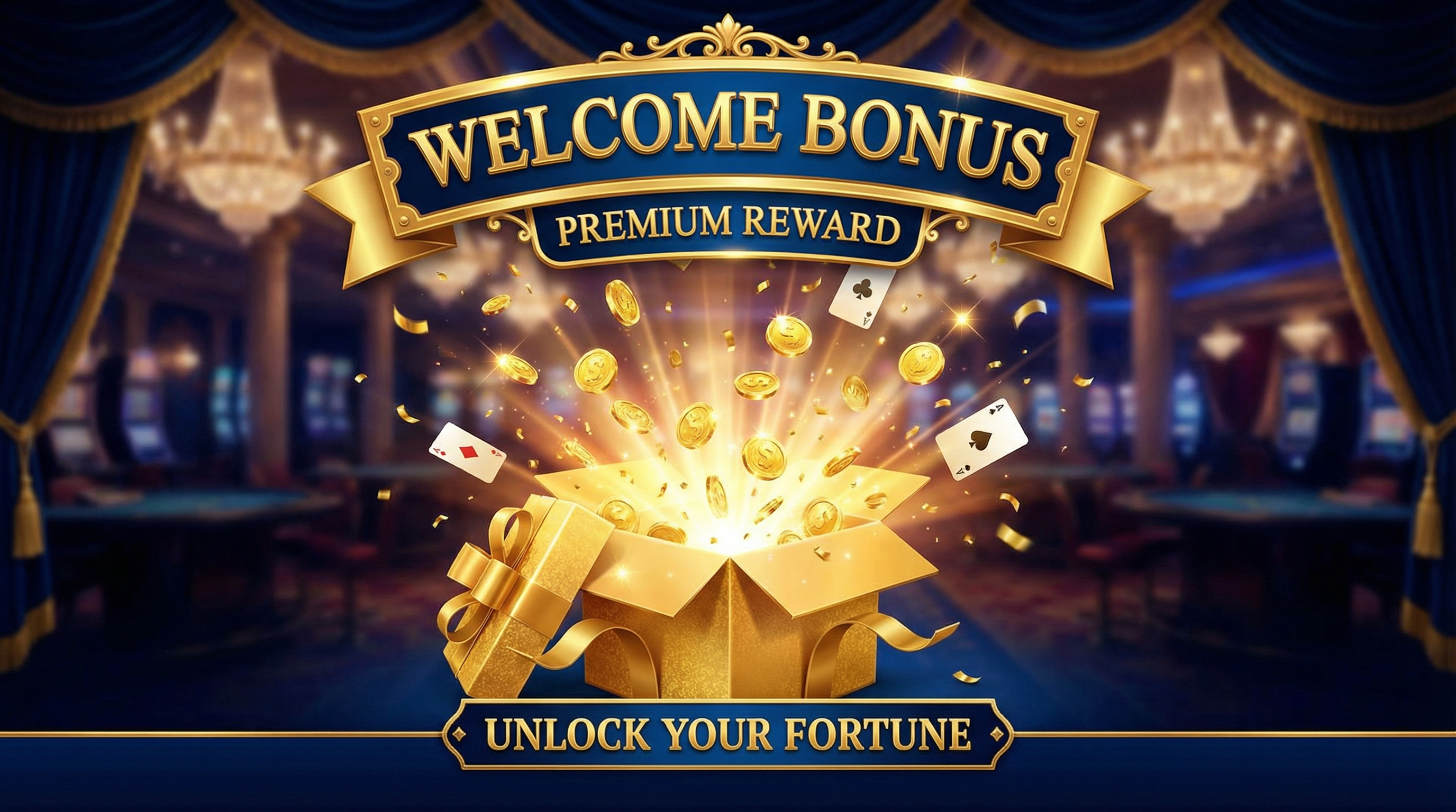 赌博游戏欢迎奖金促销横幅